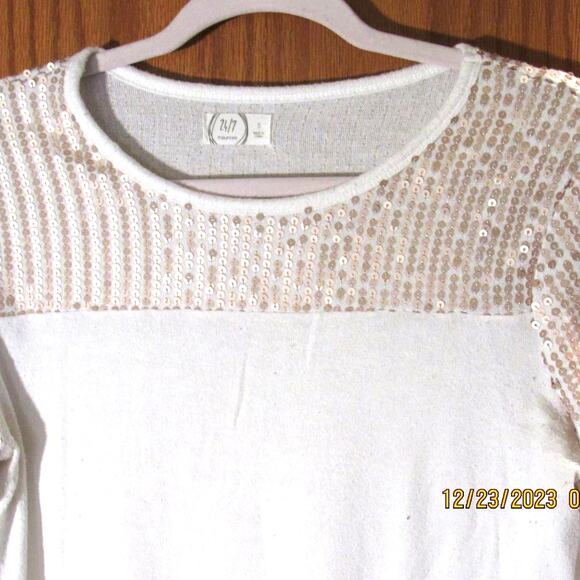 Maurices gold shimmer sweater — perfect for adding sparkle to any outfit. - Picture 4 of 5